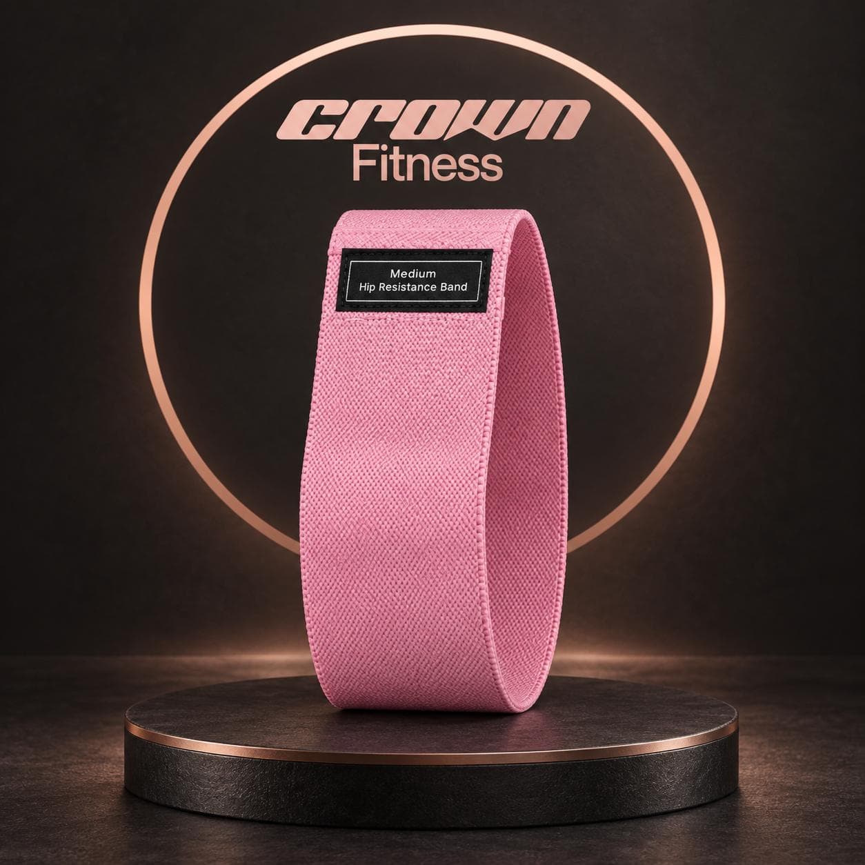 Crown Medium Hip Resistance Band - Pink